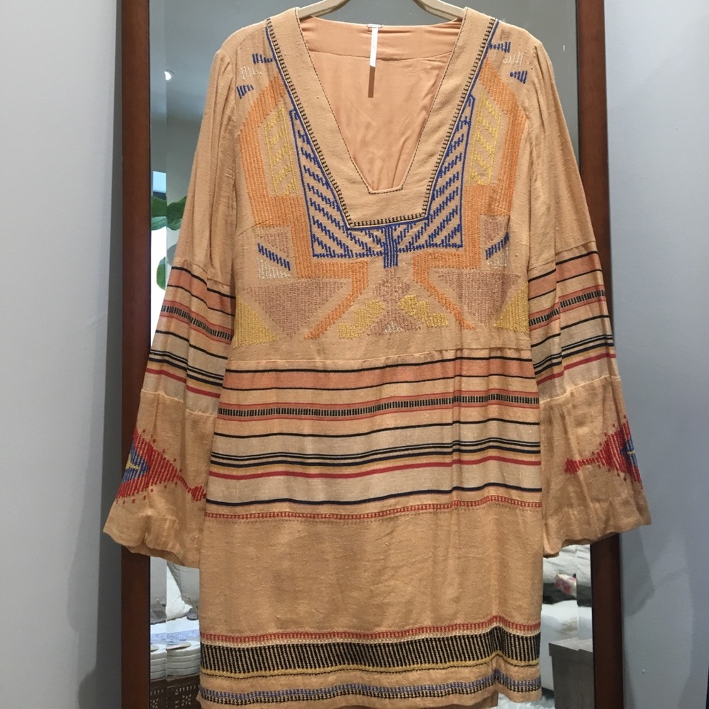 Free People Aztec Print Tunic Dress Size Small